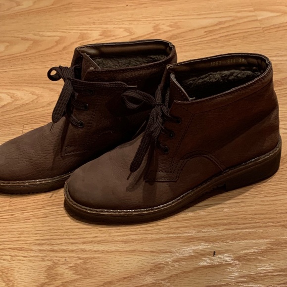 Chocolate Brown Lace Up Booties - Picture 4 of 13